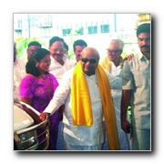 Sarath Kumar couple with DMK President